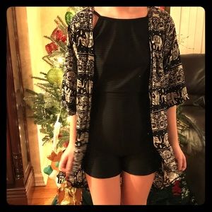 Black elephant cardigan